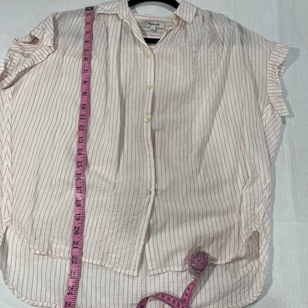 MADEWELL STRIPE BUTTON TOP - Picture 5 of 16